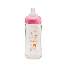 키즈앤마마 유리 광구 젖병 250mL(핑크)