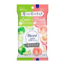 [카오]비오레 사라사라 파우더 시트 라임소다/피치향 10매입, 휴대용 데오드란트