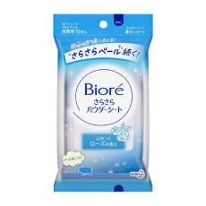 [카오]비오레 사라사라 파우더 시트 로즈향 10매입 휴대용 데오드란트